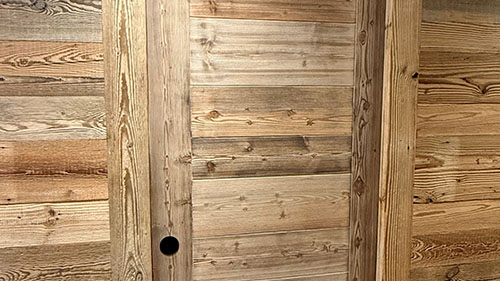 Miniature de réalisation associée : Procédure d'imitation vieux bois, avec plusieurs teintes de fond et de contraste.